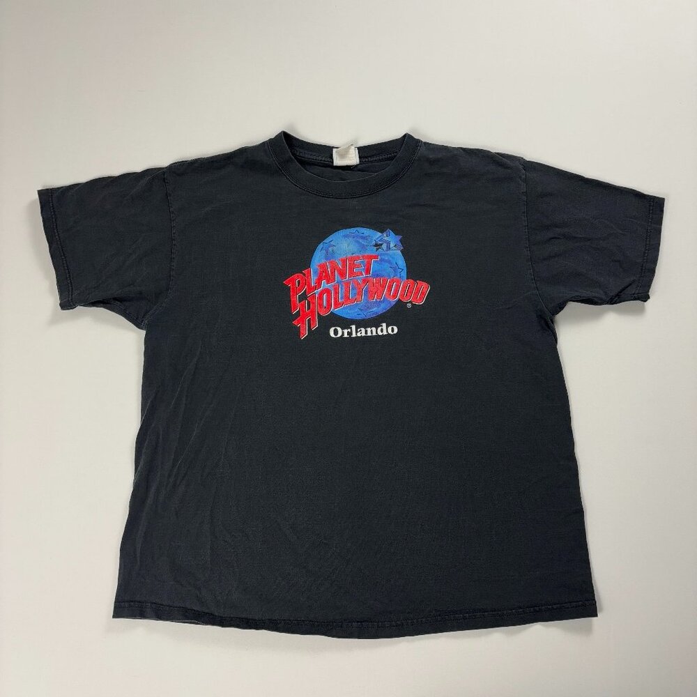 Vintage Planet Hollywood Orlando T Shirt Black Sz XL 90s Restaurant
